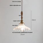 Wood Ash LED Pendant Light - Adjustable Nordic Modern Hanging Lamp