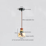 Iron Marble LED Pendant Light Fixture Modern Hanging Lamp Interior Decor