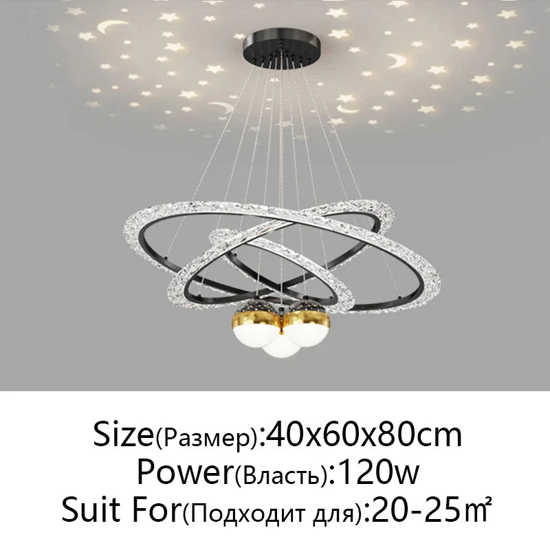 Nordic Gyptian LED Chandelier for Living Room Bedroom Dining Room