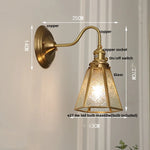 Blue Flower Glass LED Wall Sconce Vintage Style Stair Lights