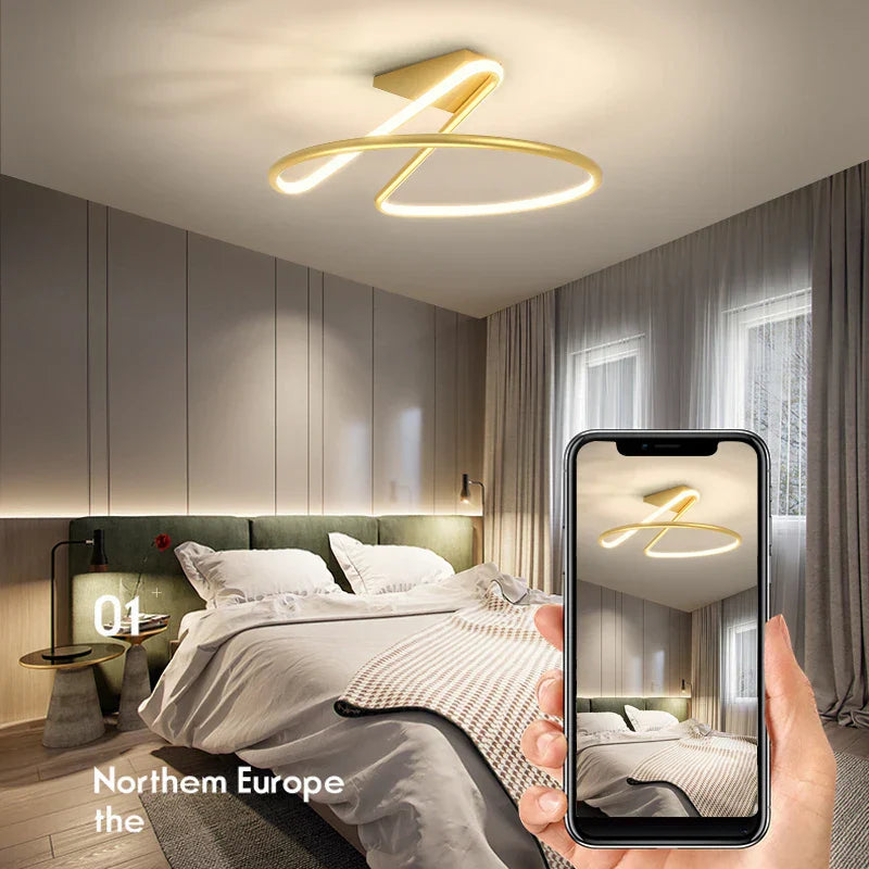 Modern Duplex Villa Bedroom Ceiling Light