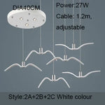 Seagull Resin LED Chandelier for Living Dining Room - Suspension Ceiling Light