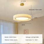 Nordic Pleated Fabric E27 Pendant Light Dining Room Creamy Hanging Lamp Bedroom Suspend Lamp - Afralia™