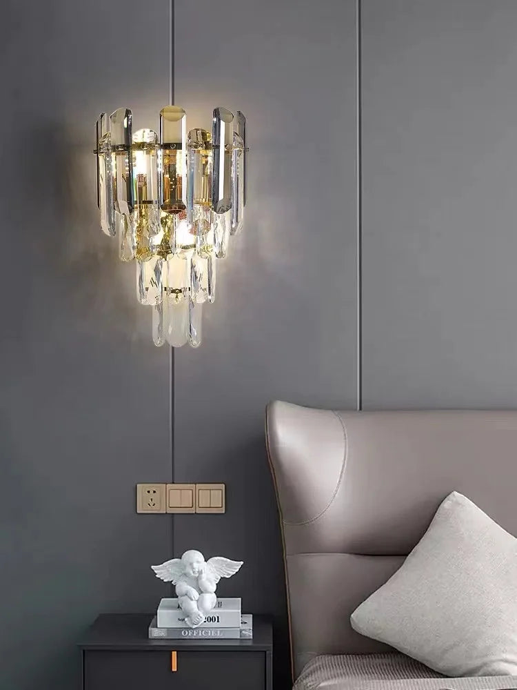 Round Crystal Kitchen Living Room Ceiling Lamp Atmospheric Modern Dining Bedroom Light