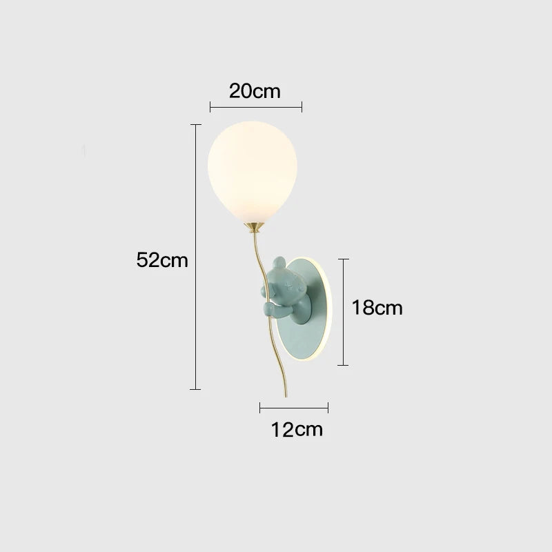 Bear Artistic Kids Room Wall Lamp
