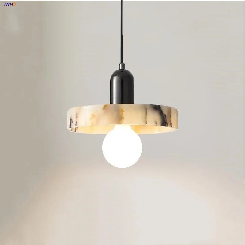 LED Pendant Lights Bulgari Stone Adjustable Steel Hang Lamp Lighting