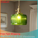 Green Pendant Chandelier Lighting for Living Dining Kitchen Island Home Decor