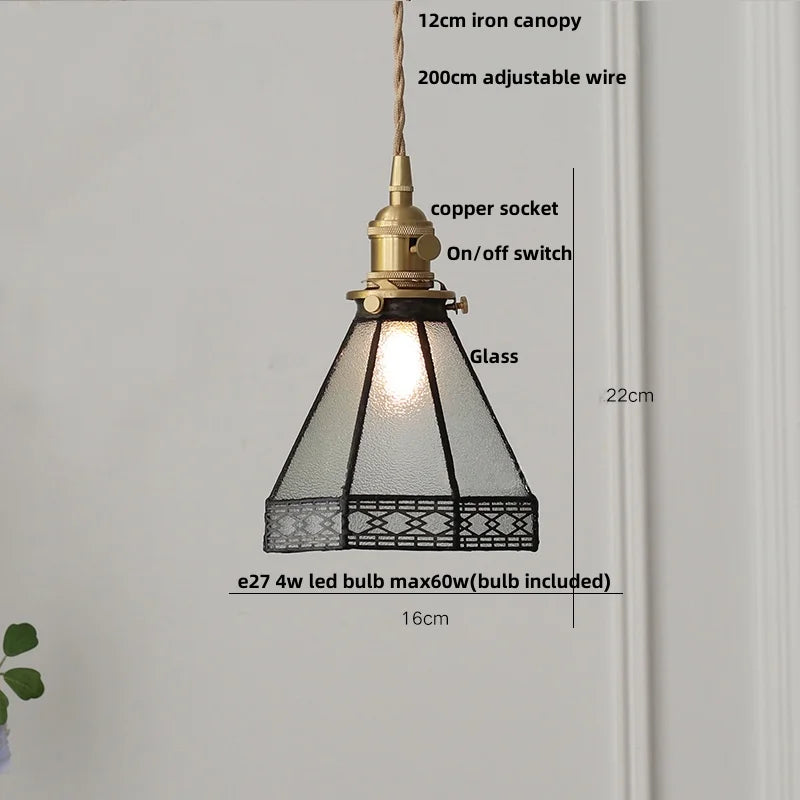 Tiffany Glass LED Pendant Light Kitchen Bar Cat Modern Hanging Lights