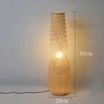 Lucide Colin Rattan Floor Lamp: Natural Handmade Light for Garden, Bedroom, Living Room