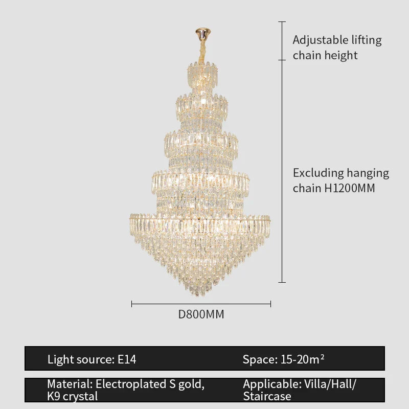Crystal Chandelier Light: Elegant Postmodern Dining Room & Bedroom Lighting