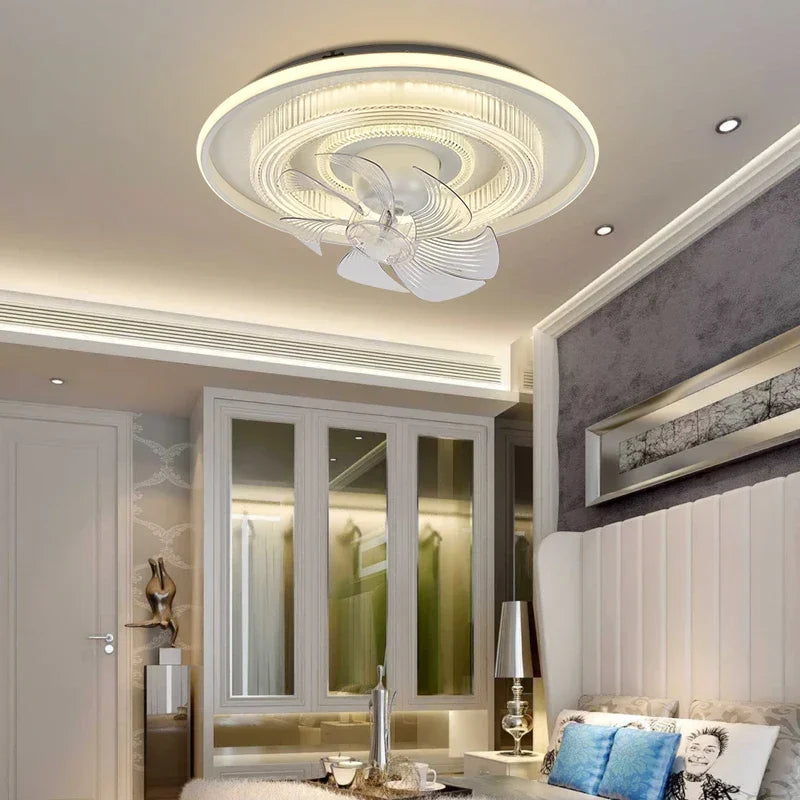 Dimmable LED Fan Lights Ceiling Lamp with Remote Control for Bedroom Living Room