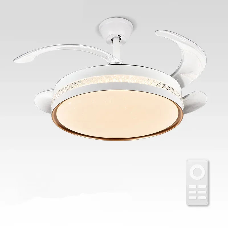 Modern Minimalist Integrated Ceiling Fan Lamp