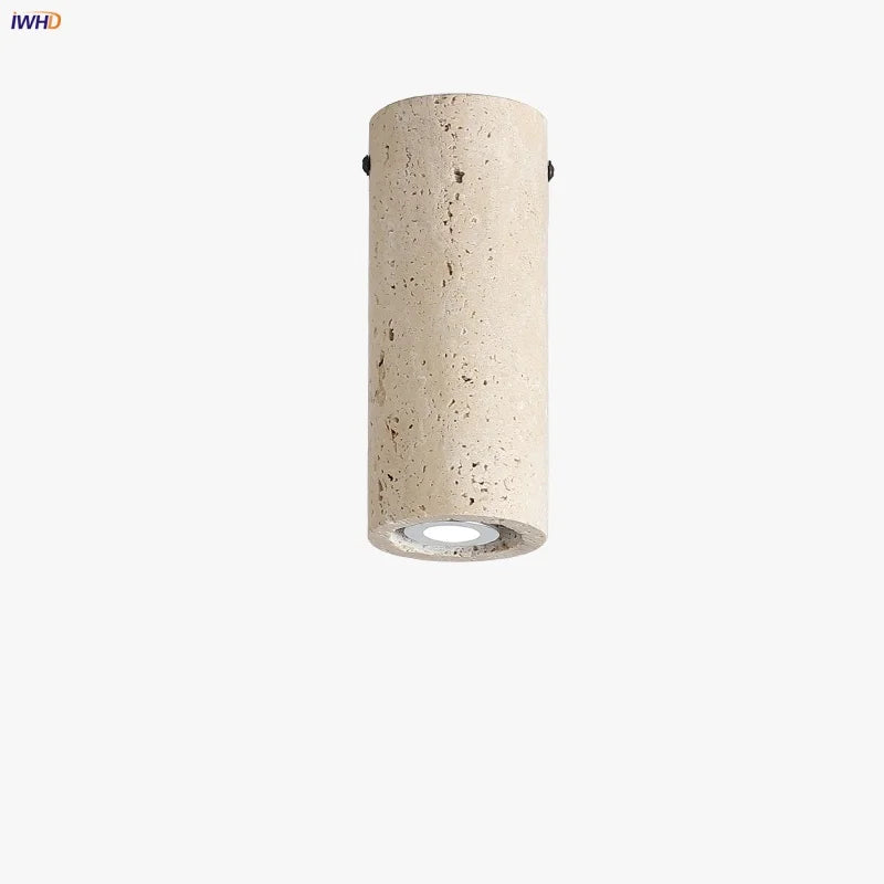 Vintage LED Ceiling Light Fixture Creative Yellow Stone Cave Balcony Lamp