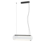 Clear Glass Cylinder Chandelier - Modern Decorative Indoor Suspension Lamp