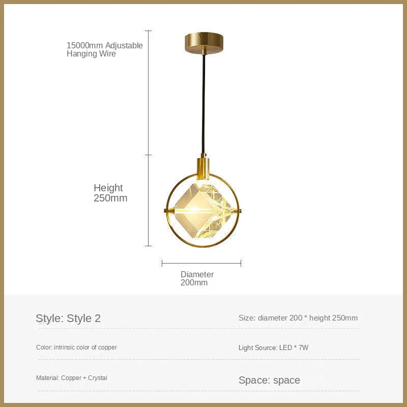 Crystal LED Pendant Lights for Home Decor Lighting