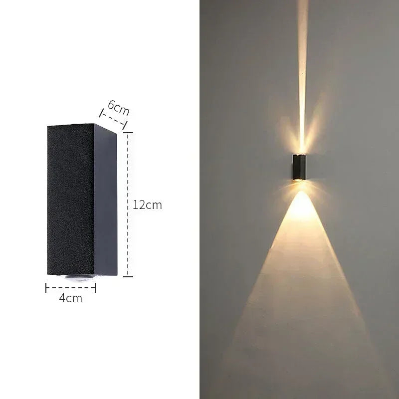 Aluminum Waterproof Porch Spot Wall Lamp: High Power Indoor Outdoor Light