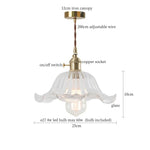 Clear Glass LED Copper Pendant Lighting for Minimalist Decor