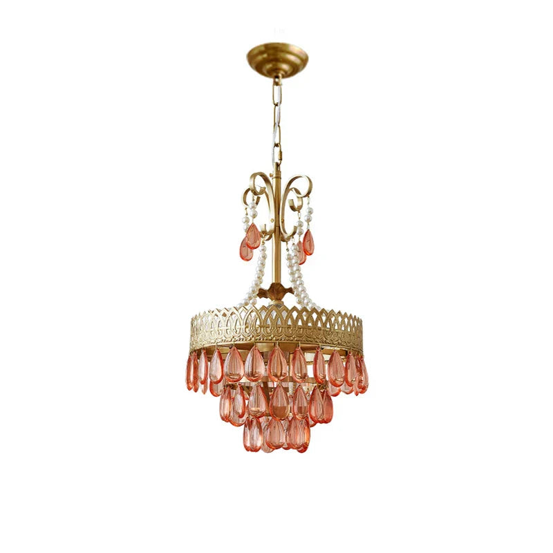 Crystal Water Drop Chandelier for Kitchen Dining Room