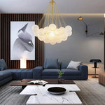 Scandinavian Bubble Glass Chandelier Pendant Light E27 Bulb