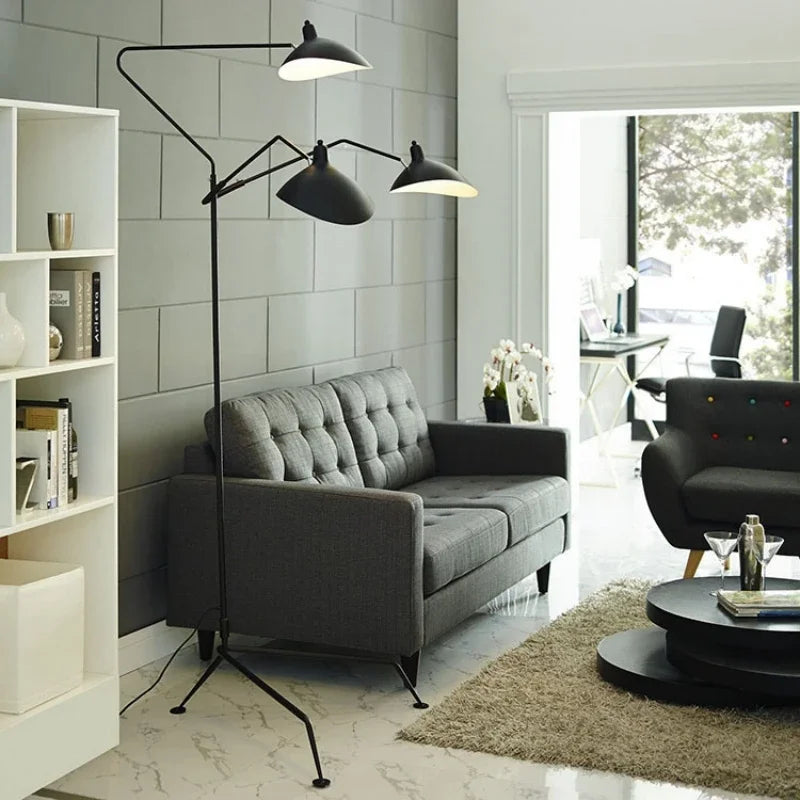 Modern Tripod Floor Lamp for Bedroom and Living Room