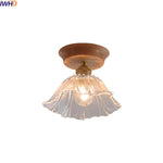 Glass Wood LED Ceiling Lamp for Home Lighting and Decoration