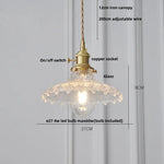 Yellow Glass LED Pendant Lights with Adjustable Hanging Lamp