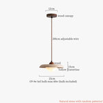 Yellow Travertine Pendant Light: Nordic Minimalism LED Hanging Lamps for Home Decoration