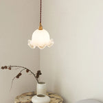 Copper Glass Chandelier LED Pendant Lights for Dining Room Bedroom Bar
