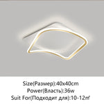 Golden LED Ceiling Chandelier: Modern Simplicity for Living, Dining, and Bedrooms