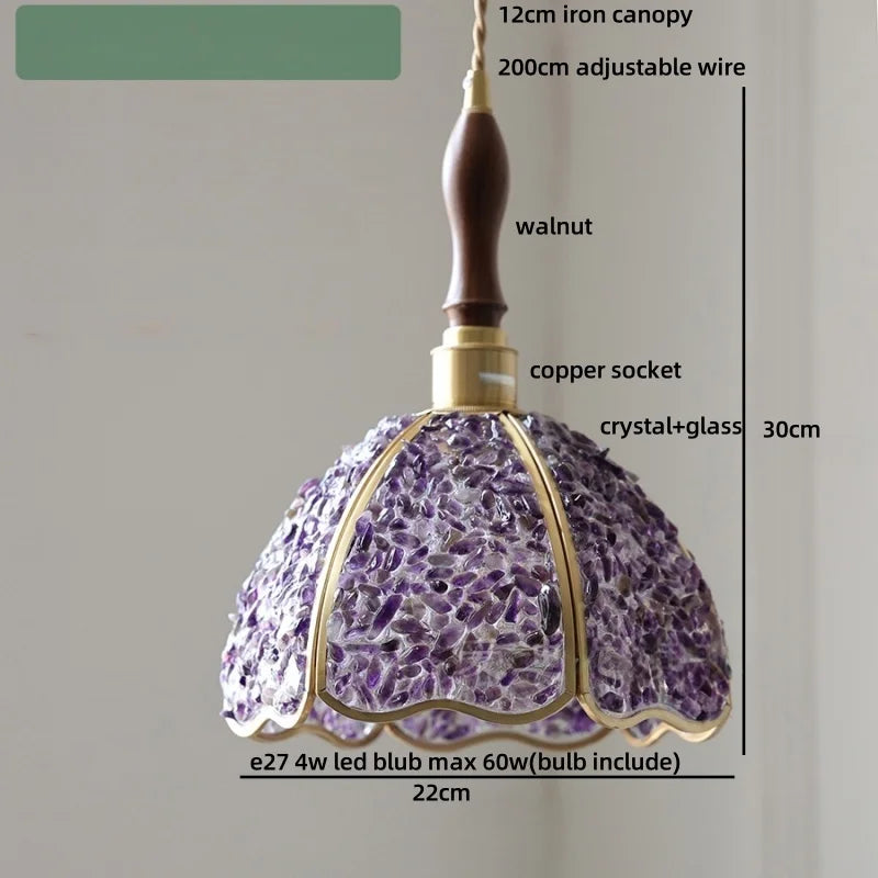 Afralia™ Crystal Glass LED Pendant Lamp: Modern Nordic Style Hanging Light Fixture for Home Decor