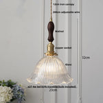 Adjustable LED Pendant Lights Ash Wood White Ceramic Modern Hanging Lamp