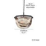 Black Stainless Steel Crystal Glass Ceiling Chandelier - LED Dimmable Luxury Nordic Light