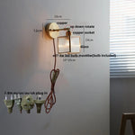 Afralia™ Flower Glass LED Wall Light - Vintage Rotate Copper Bedside Lamp