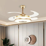 42" Gold Bluetooth Ceiling Fan Light with Remote & RGB Color Control