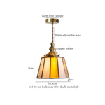 Afralia™ Tiffany Brass Glass LED Pendant Lights for Home and Cafe Decor
