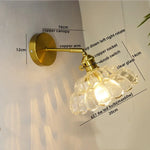 Nordic LED Wall Lights Pull Chain Switch Copper Glass Home Decor