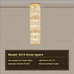 Sky High Crystal Chandelier Pendant Light Living Room Villa Main Light