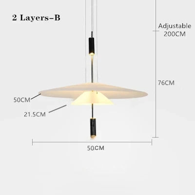 LED Saucer Pendant Light for Home Decor and Living Room