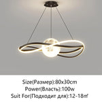 Moon LED Chandelier: Minimalist Modern Design for Living, Dining, or Bedroom Lighting