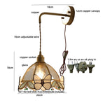Afralia Tiffany Butterfly Glass Wall Lamp with Adjustable LED Light