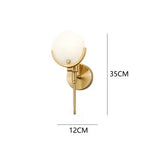 Gold Marble Copper Wall Lamp Modern Minimalist Bedside LED Light