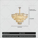 Light Crystal Chandelier: European Style for Living, Dining & Study Rooms