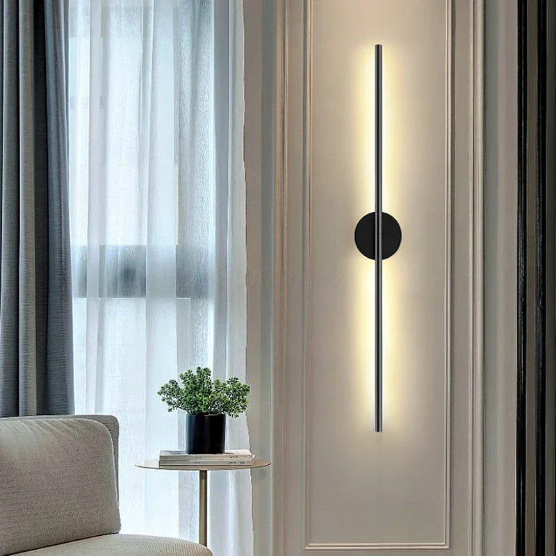 Linear Tube LED Wall Lamp, Modern Minimalist Up Down Sconce for Bathroom, Bedside & Mirror