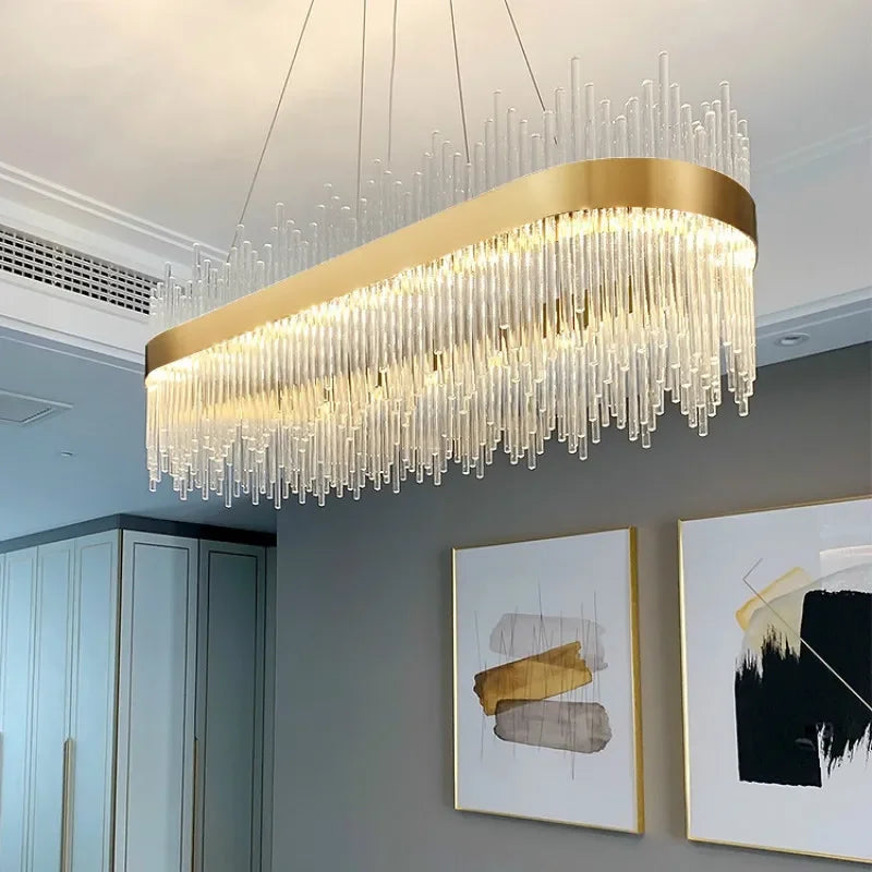 Modern Luxury Glass LED Pendant Light Chandelier