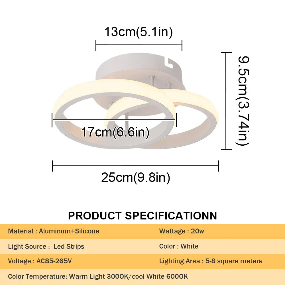 Acrylic LED Ceiling Lamp: Modern Home Decor Lighting for Bedroom, Hallway, and Aisle