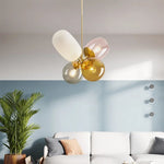 Glass Balloon Chandelier: Colorful Suspension Pendant Light for Living Room, Bedroom