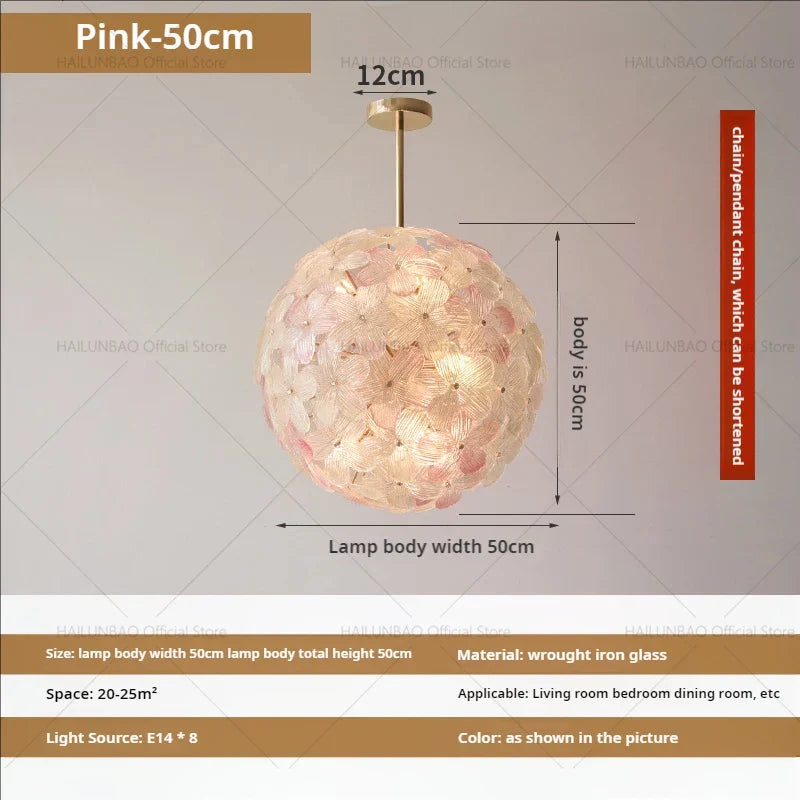 Sweet Cherry Petals Chandelier Study Lamps