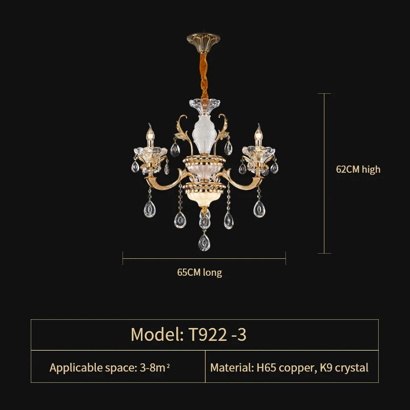Elegant Crystal Chandelier for Living Room, Dining Room, and Bedroom