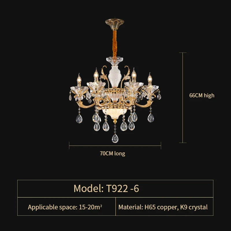 Elegant Crystal Chandelier for Living Room, Dining Room, and Bedroom
