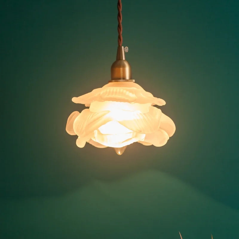 Frosted White Glass LED Pendant Lamp: Nordic Minimalism for Living Room & Cafe